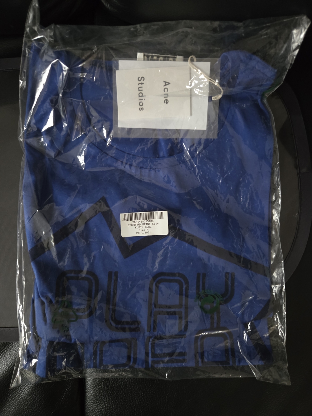 Acne Blue Graphic Short Sleeve Tee